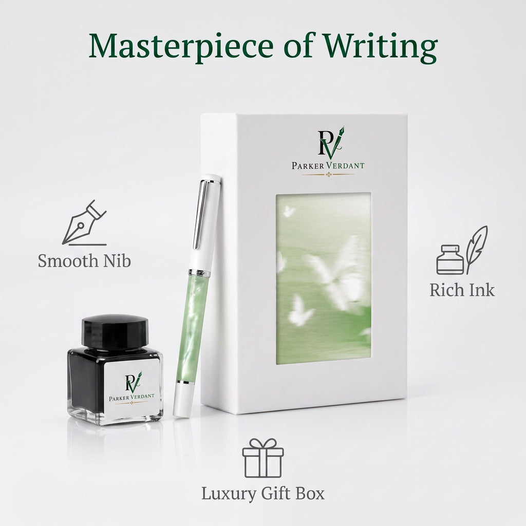 Spring Butterfly Fountain Pen Gift Set - Green