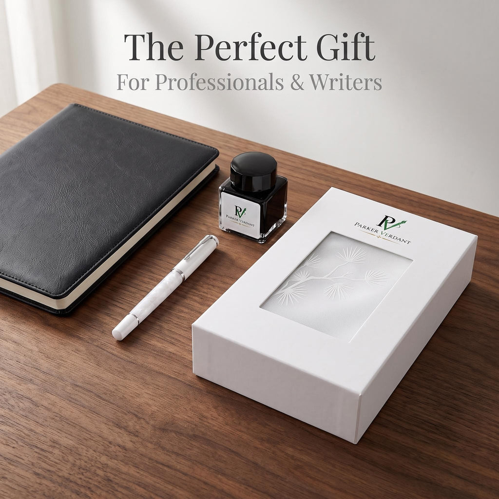 Snow Fountain Pen Gift Set - White