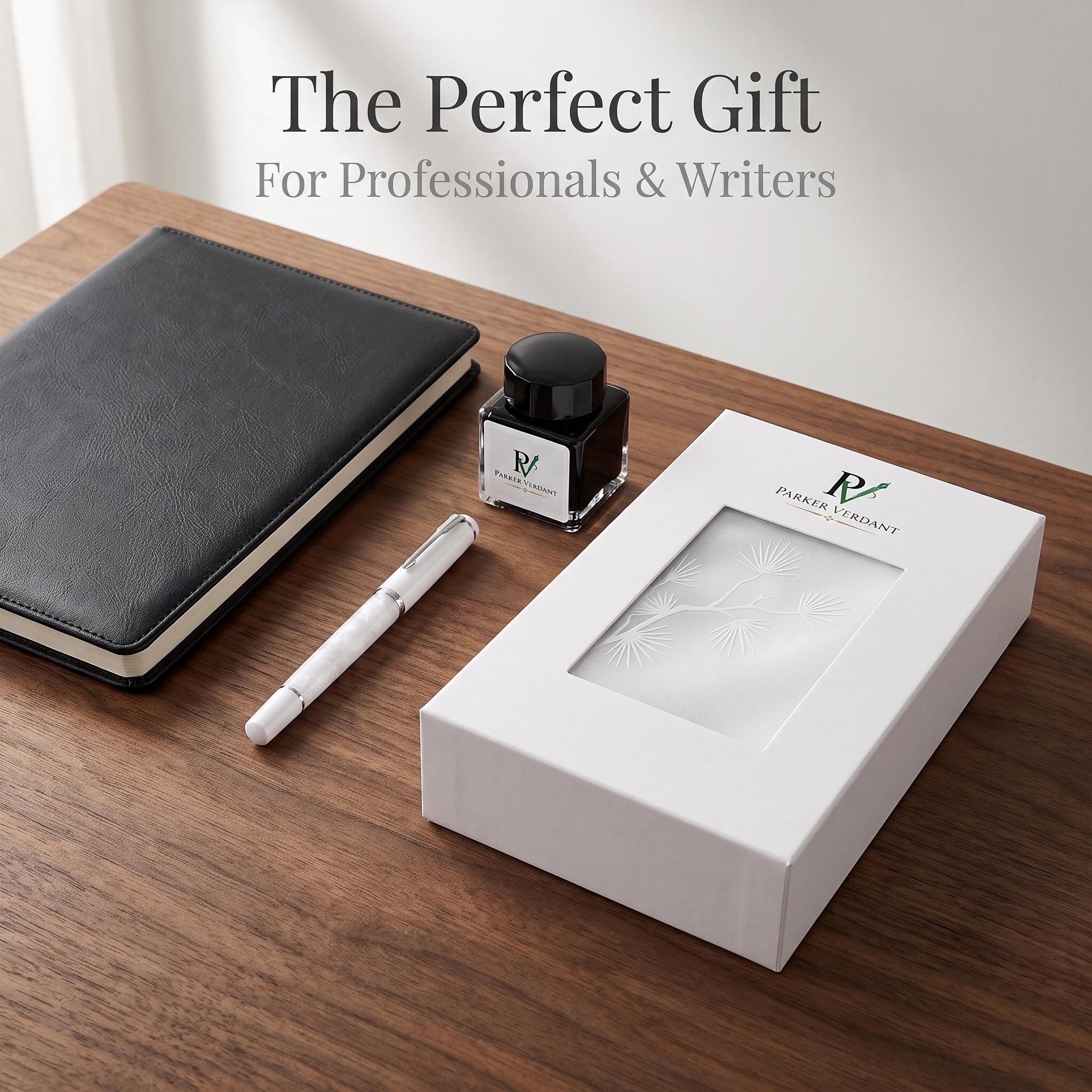 Snow Fountain Pen Gift Set - White