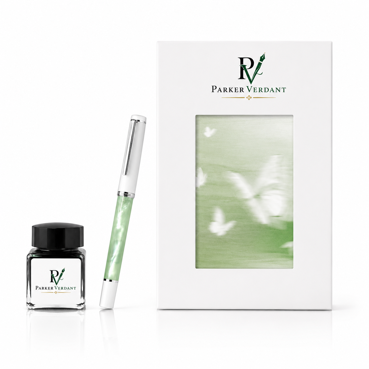 Spring Butterfly Fountain Pen Gift Set - Green