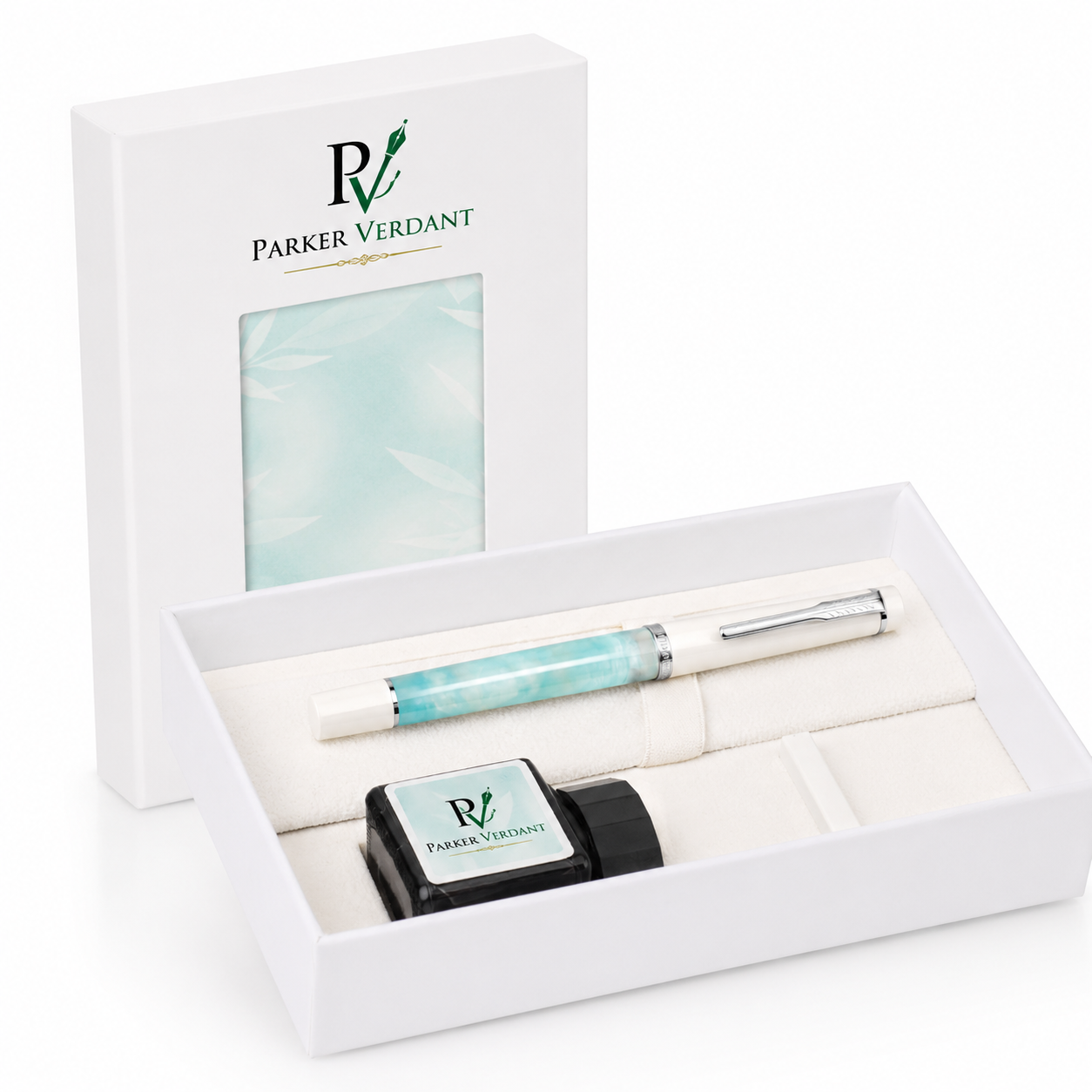 Bamboo Shadow Fountain Pen Gift Set - Green