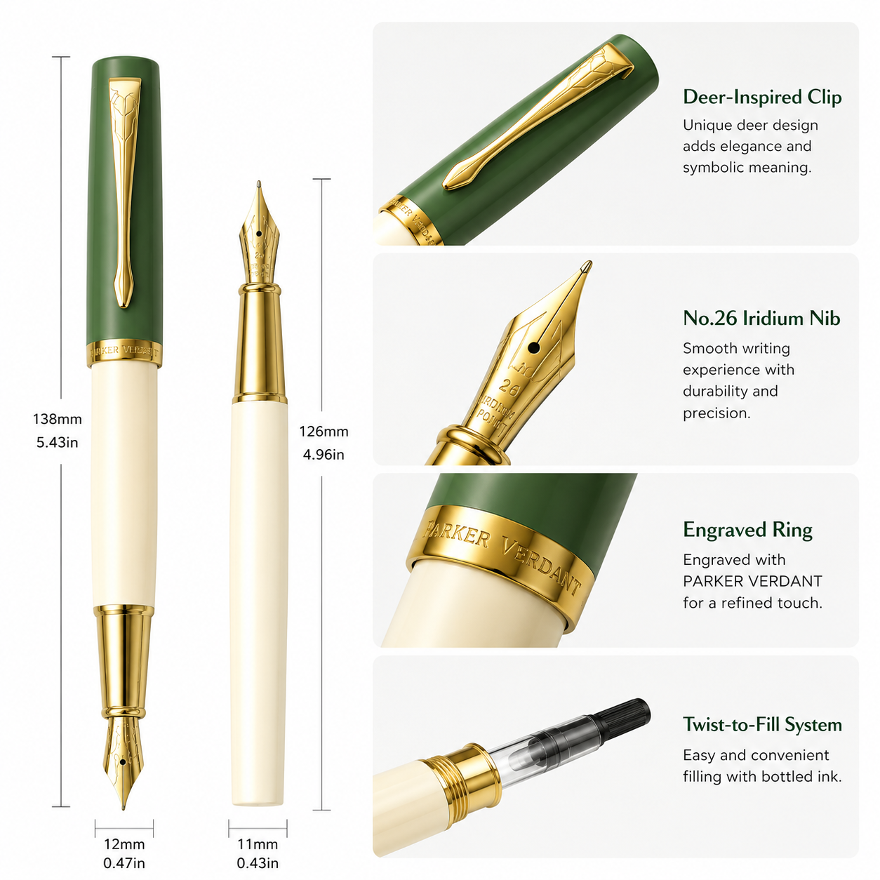 Nara Series Fountain Pen Gift Set - Green