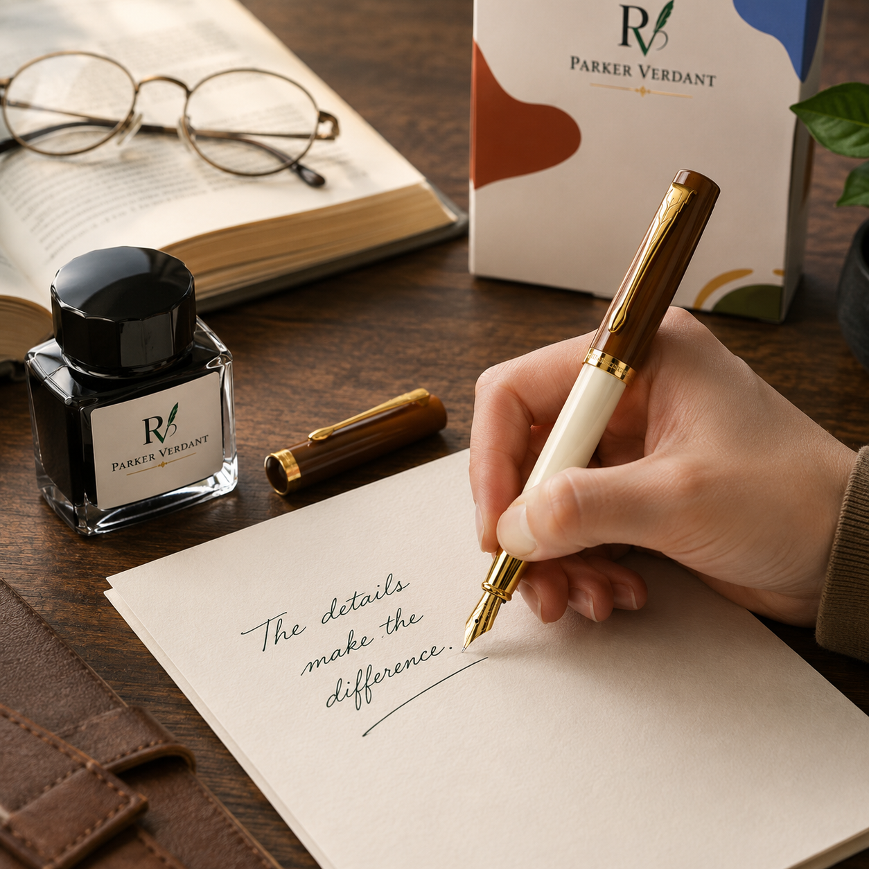 Nara Series Fountain Pen Gift Set - Brown