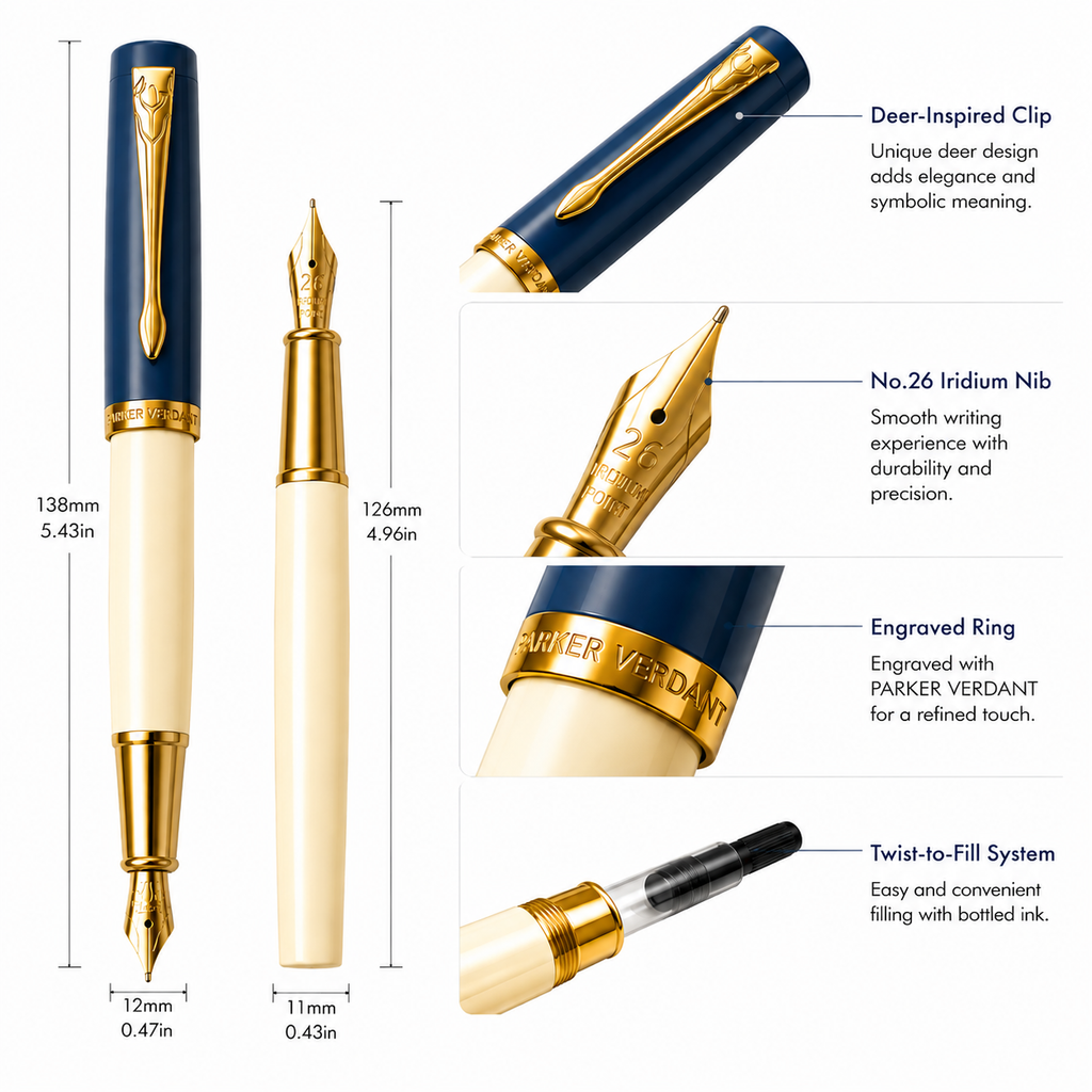 Nara Series Fountain Pen Gift Set - Blue