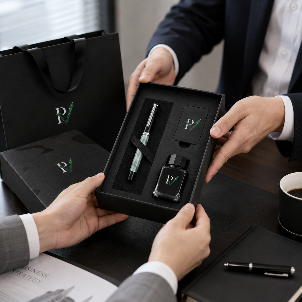 Acrylic Fountain Pen Gift Set - Green