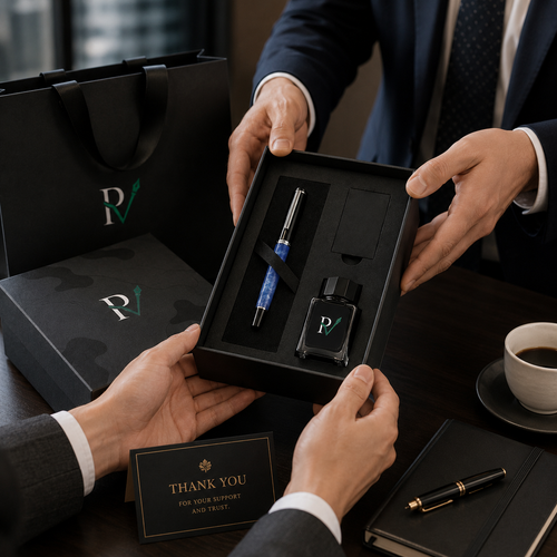 Acrylic Fountain Pen Gift Set - Gray