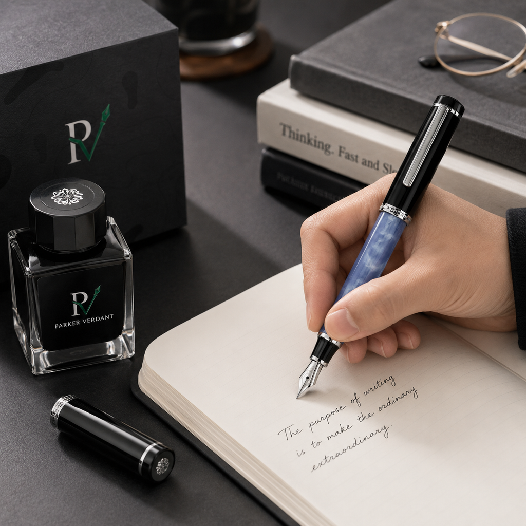 Acrylic Fountain Pen Gift Set - Blue