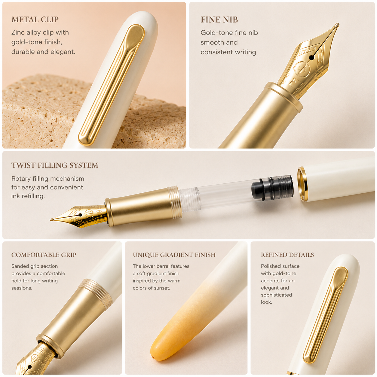 Gradient Series Fountain Pen Gift Set - Orange