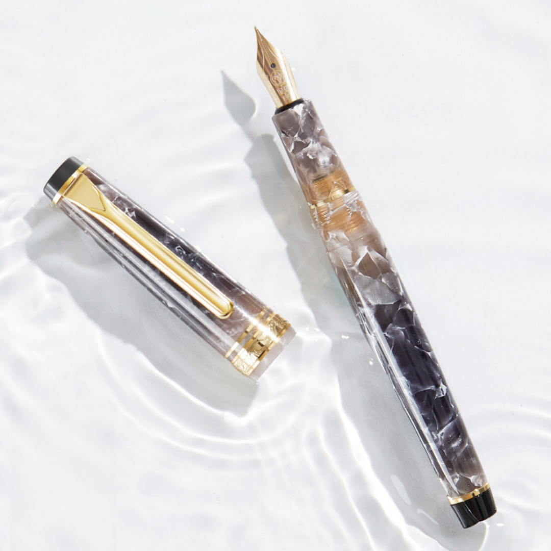 Marble Series Fountain Pen Gift Set - Black