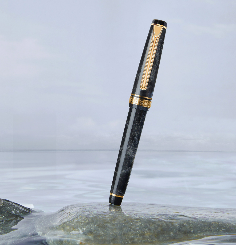 Marble Series Fountain Pen Gift Set - Black